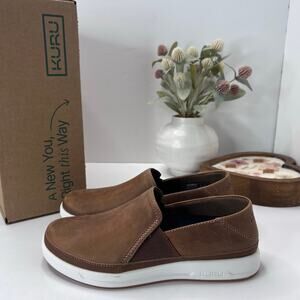 Kuru ROAM Atla Canvas Slip On Sneaker Congac Brown Women 7M NWB